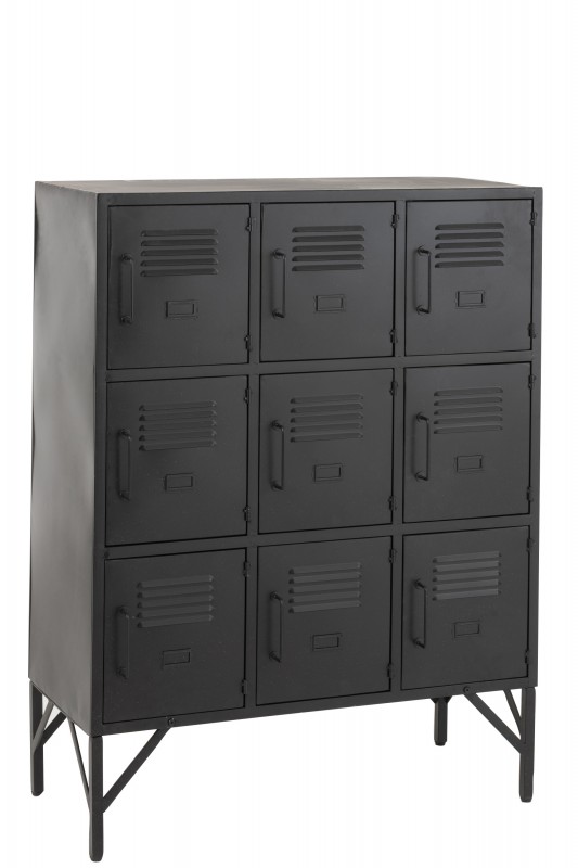 CUPBOARD BLACK METAL - CABINETS, SHELVES